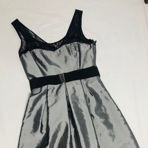 Silver and black dress